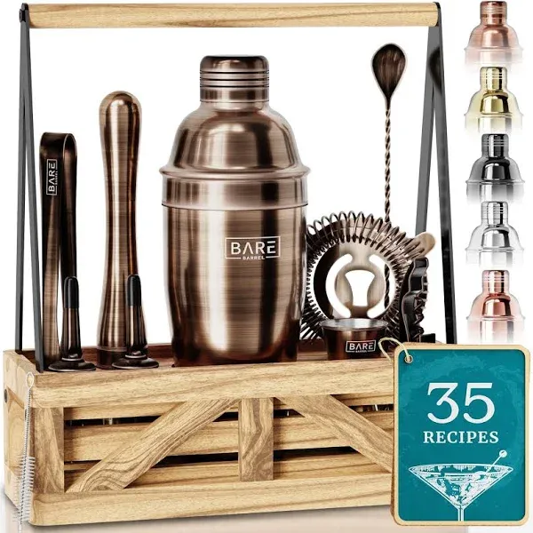 Caddy Cocktail Bartender Kit - Brass.