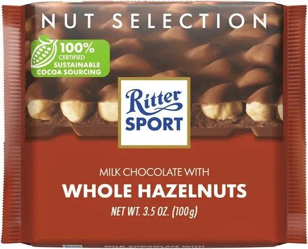 Ritter Sport Milk Chocolate with Whole Hazelnuts