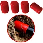 4 Red Pinpointer Cap Tip Protector - Fits Minelab Pro-Find 40, 35, 20 & 15