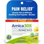 Boiron Arnica Montana 30C Homeopathic Medicine for Relief from Muscle Pain, Muscle Stiffness, Swelling from Injury, and Discoloration from Bruises - 3 Count (240 Pellets)