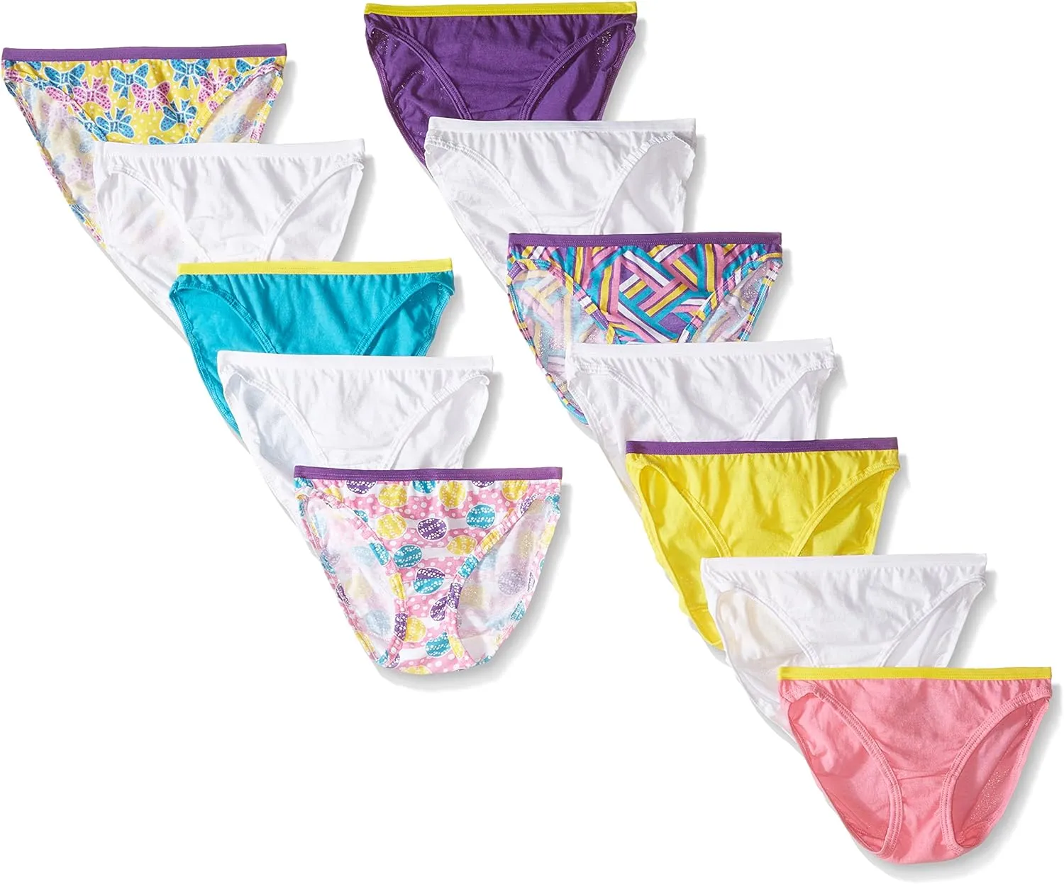 Little Girls' Wardrobe Cotton Bikini (Pack of 12),Size 14