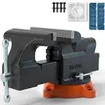 VEVOR 6" Bench Vise w/ Anvil 360Swivel Locking Base Heavy Duty Ductile Iron