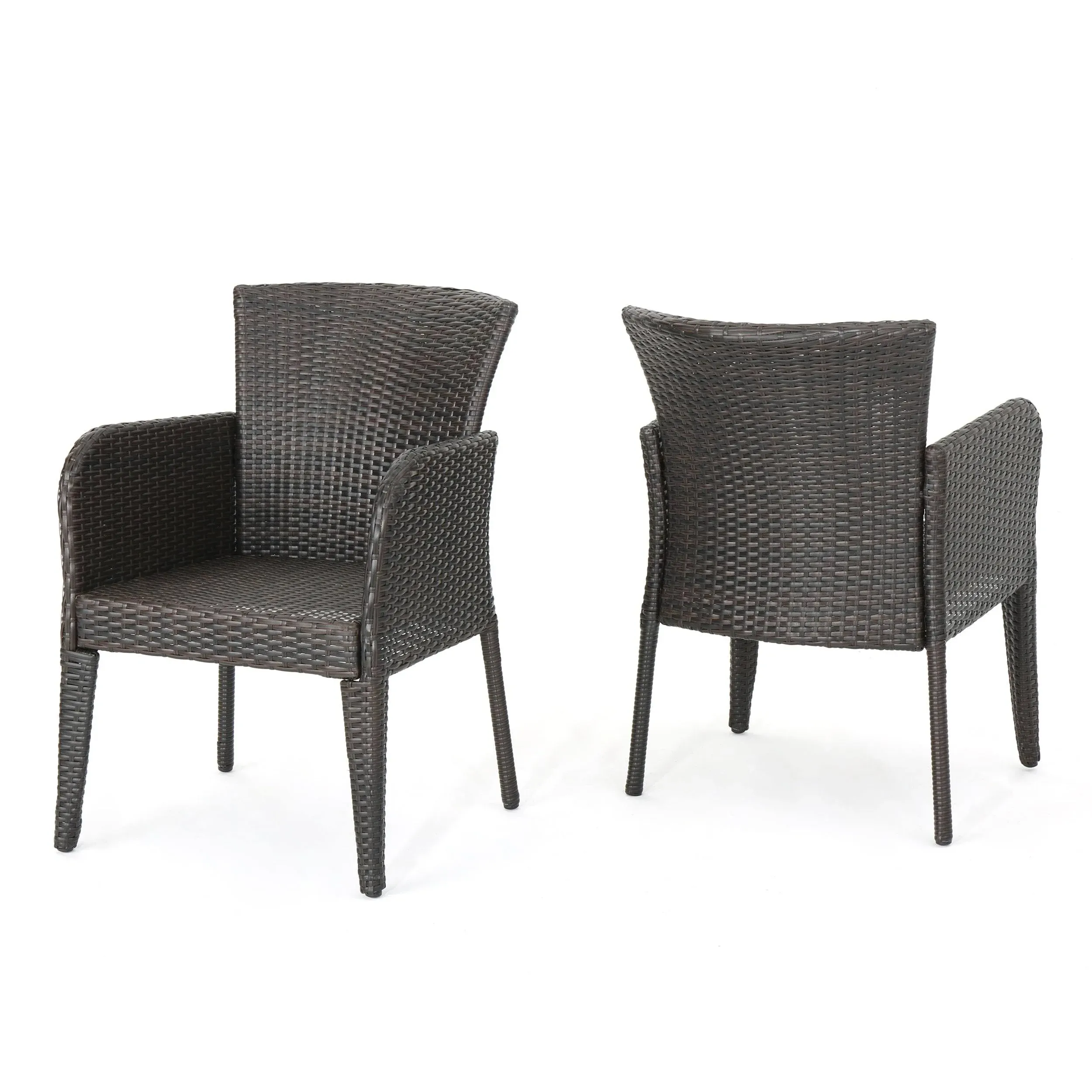 (Set of 2) Seawall Outdoor Wicker Dining Chair