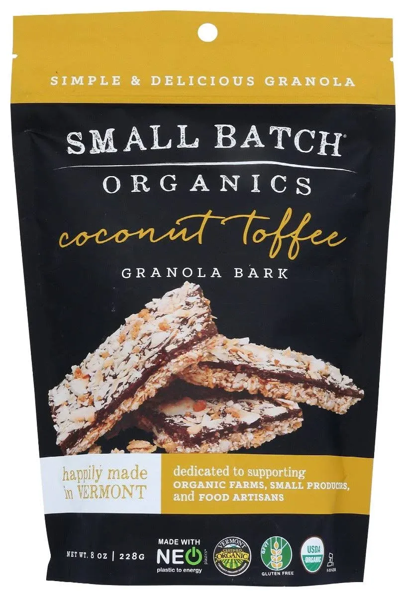 SMALL BATCH ORGANICS Organic Coconut Toffee Bark Granola, 8 OZ