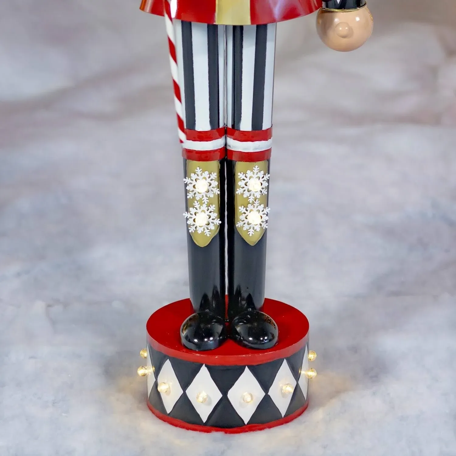 The Holiday Aisle Large Iron Christmas Nutcracker Harry with Candy Cane