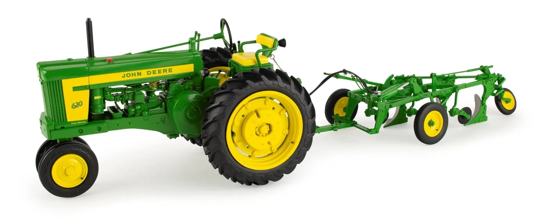 John Deere 620 & 555 Plow (1/16 Scale, Precision Heritage)