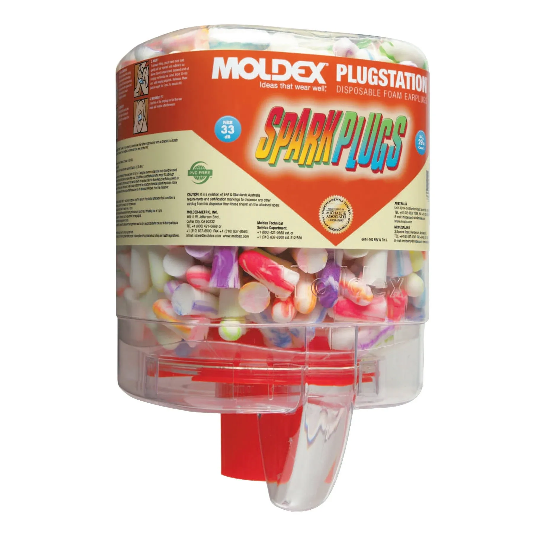 Moldex 507-6644 SPARKPLUGS PlugStation Dispenser