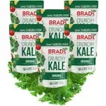 Brad's Plant Based Organic Crunchy Kale, Original, 6 Bags, 12 Servings Total