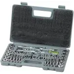 VEVOR Tap and Die Set 40Pcs SAE Size NC/NF/NPT Bearing Steel Threading Tool,