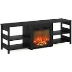 Furinno Classic 70 Inch TV Stand with Fireplace