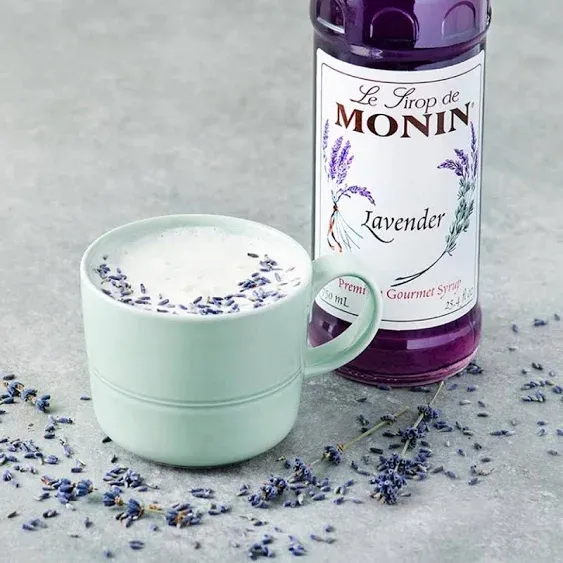 Monin - Lavender Syrup, Aromatic and Floral, Natural Flavors, Great for Cocktails, Lemonades, and Sodas, Non-GMO, Gluten-Free (750 ml)