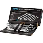 Capri Tools Super-Thin Open End Wrench Set, Metric, 6 to 19 mm, 7-Piece (11850-7MRK)