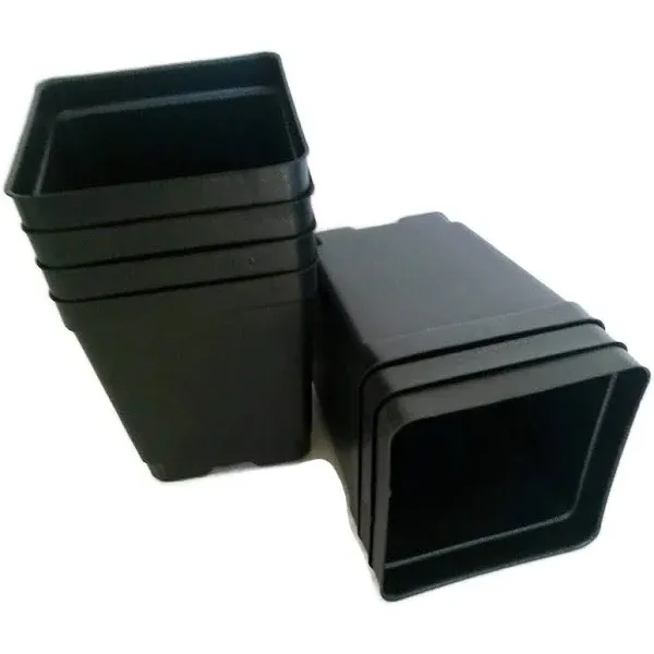 Square Quart Nursery Pots - Set of 15-4.25" Square x 4.9" Deep (15)