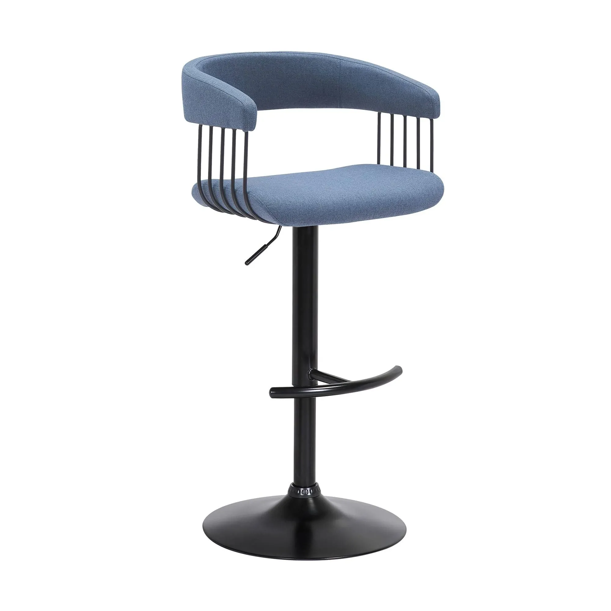 Calista Upholstered Adjustable Height Swivel Counter or Bar Stool