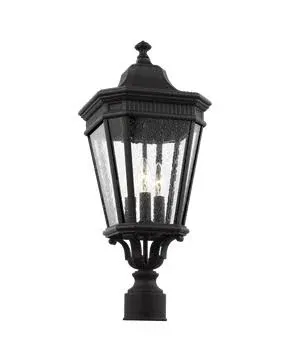 Cotswold Lane 3 Light 9.5 inch Black Outdoor Pendant, Small