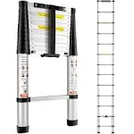 VEVOR 10.5 ft. Aluminum Extension Step Telescoping Ladder