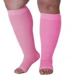 Absolute Support Wide Calf Compression Stockings for Women & Men 20-30mmHg - Pink, 7X-Large, Size: 7XL