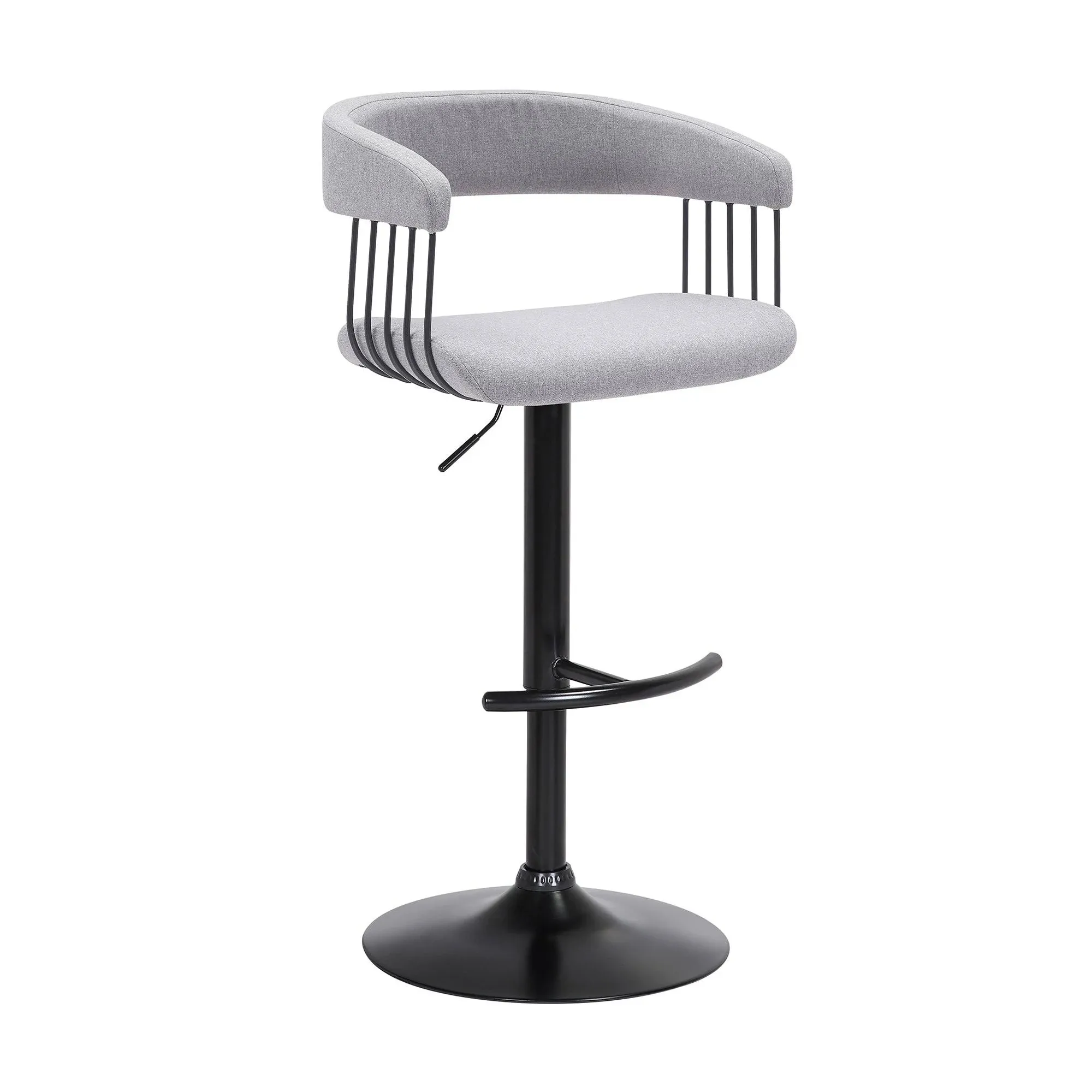 Calista Upholstered Adjustable Height Swivel Counter or Bar Stool