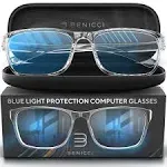 Benicci Stylish Blue Light Blocking Glasses for Women or Men - Ease Computer and Digital Eye Strain, Dry Eyes, Headaches and Blurry Vision - Instantly