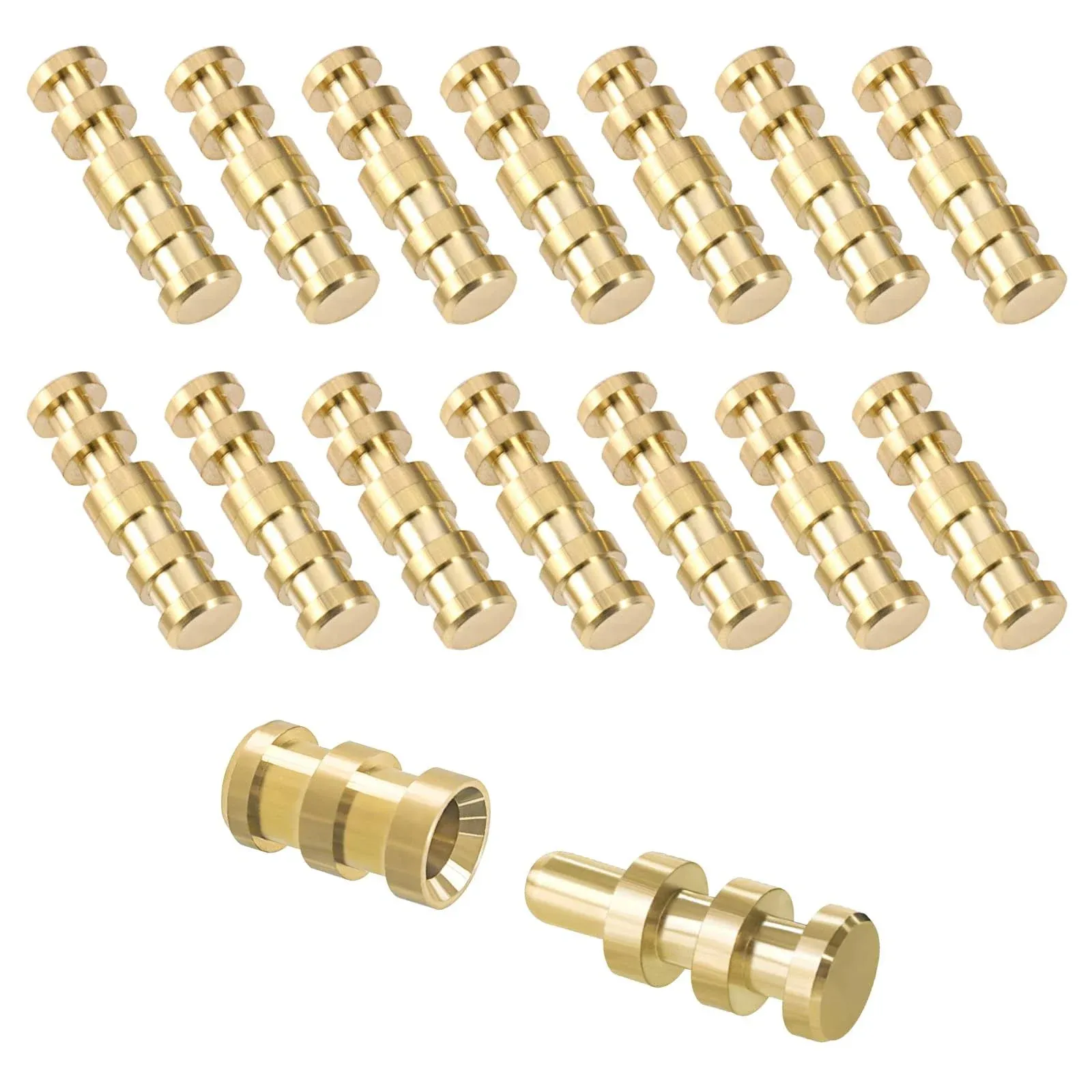 Brass Table Leaf Dowel Pin 15pcs Table Bolt Sleeve Connectors Table Top Leaf ...