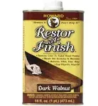 Howard Wood Finish Restorer, Dark Walnut - 16 fl oz can