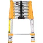 Xtend+Climb Home Series 770P Telescoping Ladder, 225 lb Weight Capacity, 13-Step, Aluminum Alloy, Gr