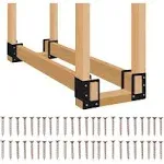 Zhitaoxun 4 Pack Firewood Log Storage Rack Bracket,Indoor Outdoor Adjustable ...