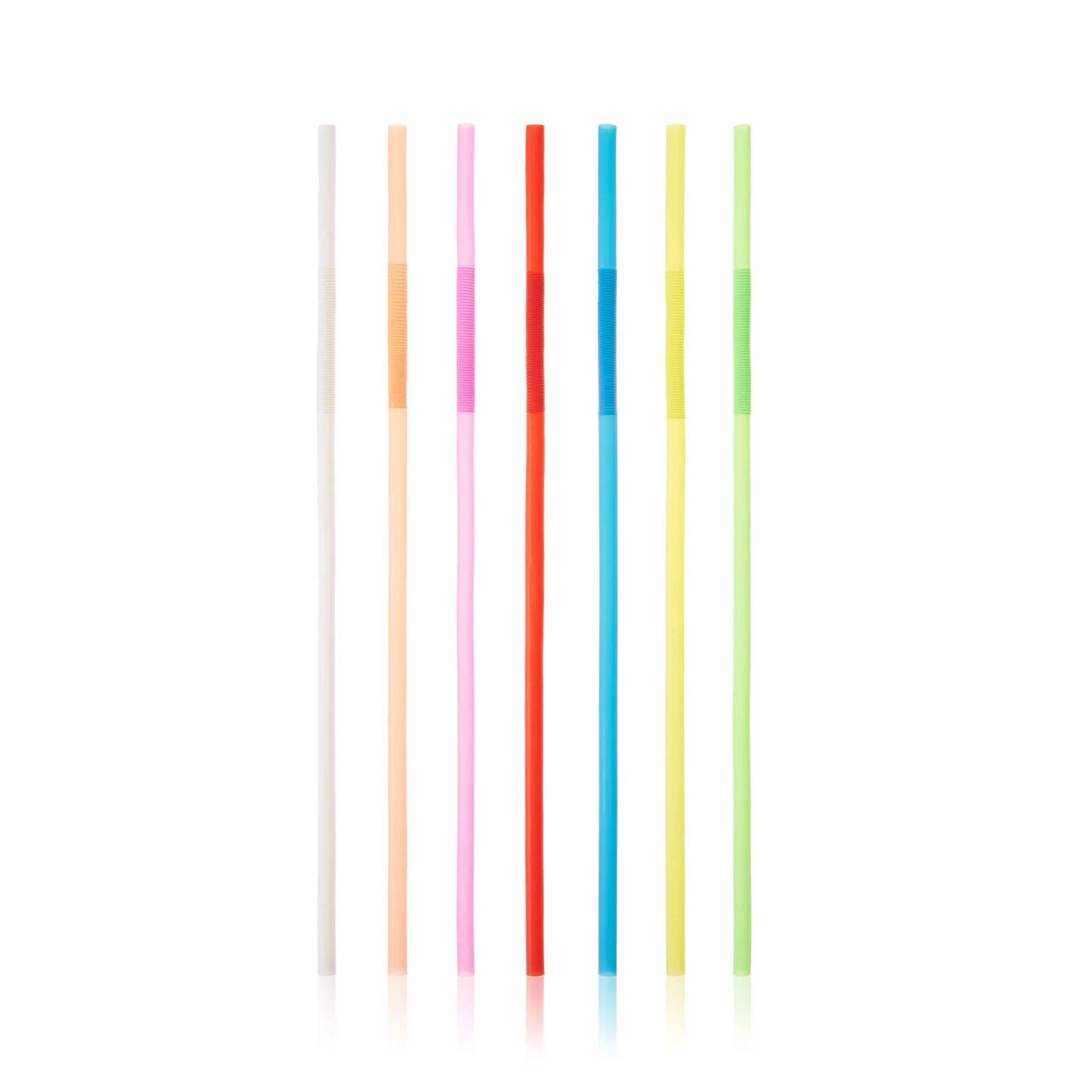 TRUE Ultra Bendy Disposable Flexible Long Straws for Cocktails Smoothies Iced Coffee, Home Bar, Party Supplies, Set of 50, Multicolor Plastic