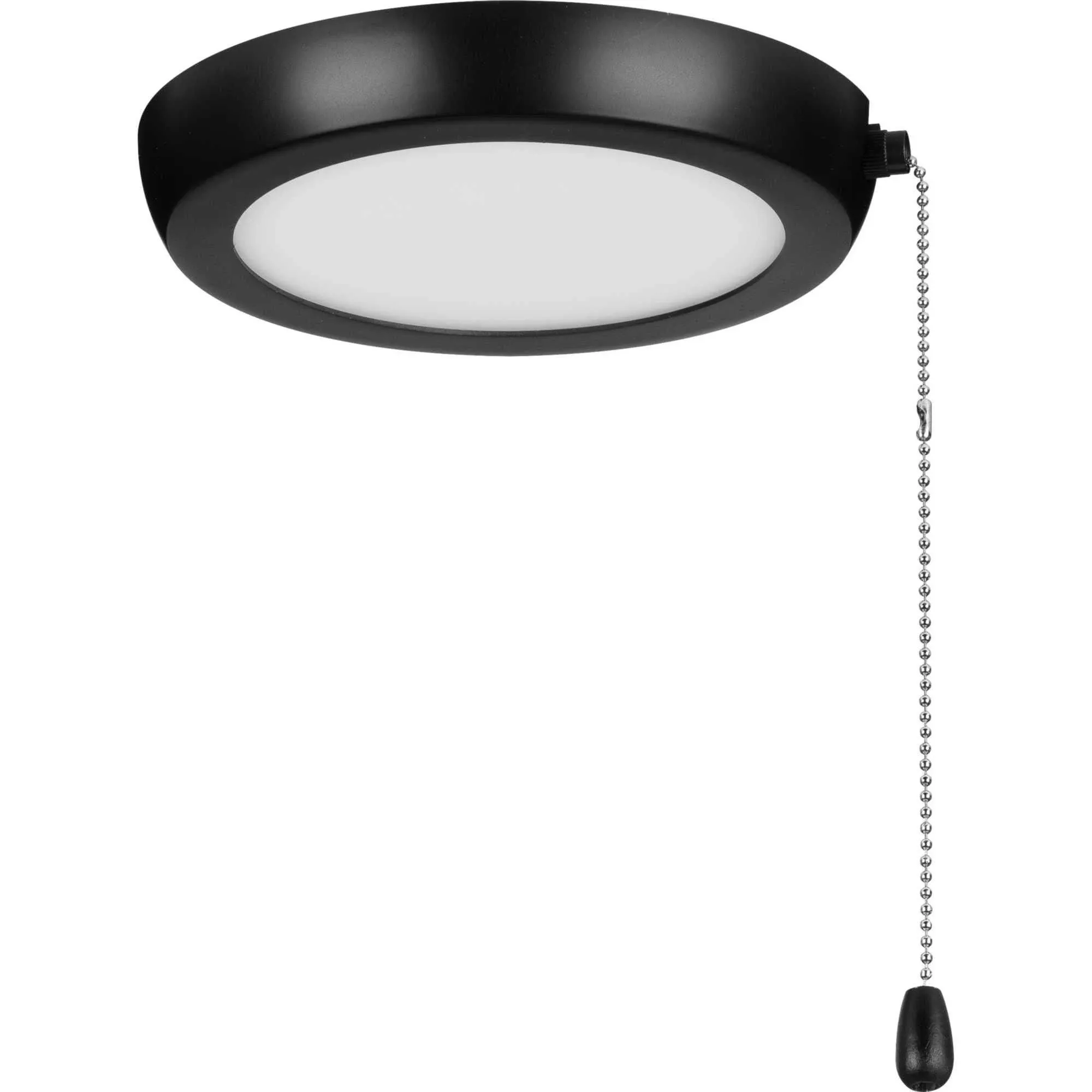 Progress Lighting P260002-31M-30 AirPro 1-Light Transitional Integrated LED Edgelit Ceiling Fan Light Kit Matte Black with Opal Shade