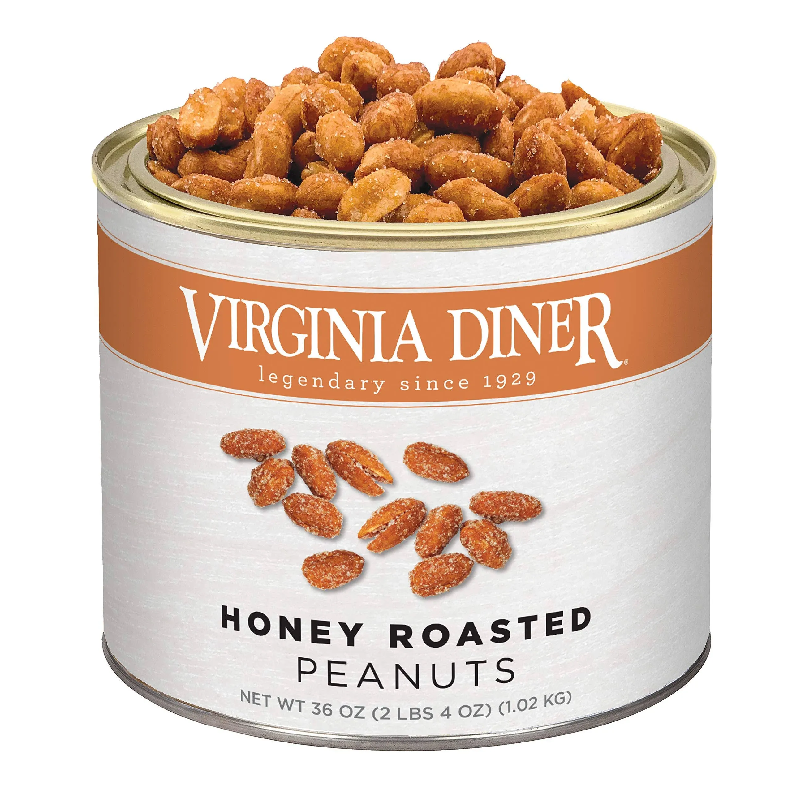 Virginia Diner - Gourmet Extra Large Honey Roasted Virginia Peanuts, 18 Ounce Tin