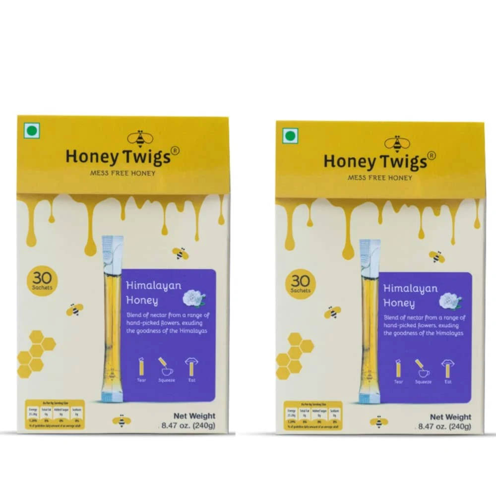 Honey Twigs 100% Natural & Pure Himalayan Multiflora Honey 240gms: Pac