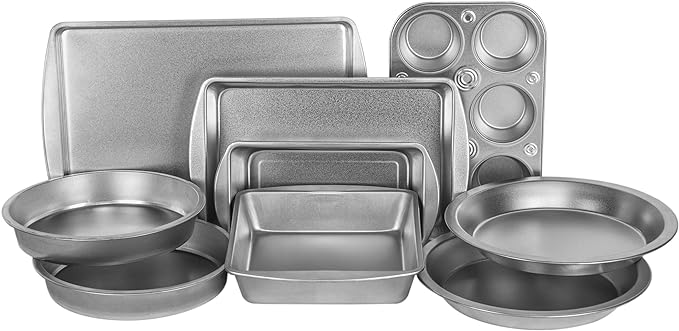 G &amp; S Metal Products Company AZ999T Bakeware Set, Silver  