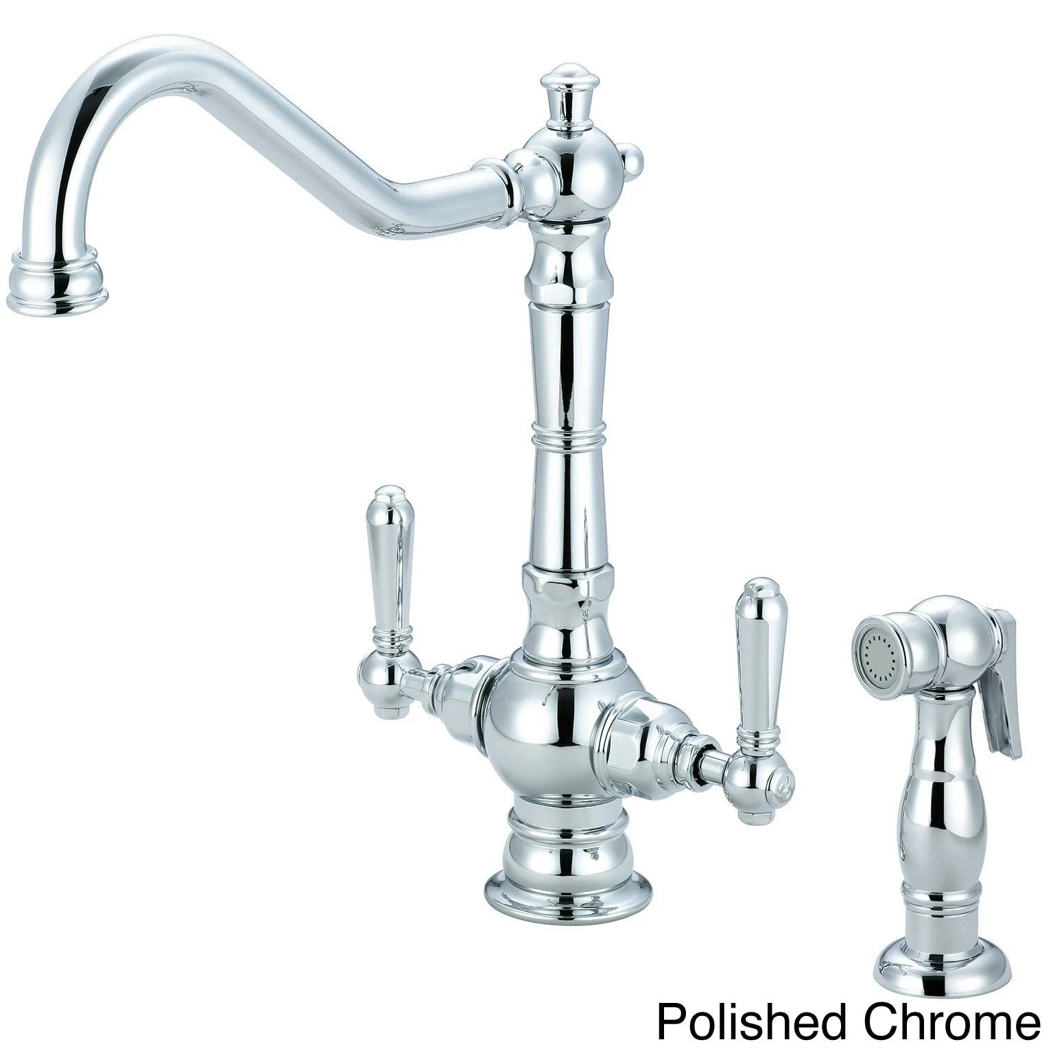 Americana 2 Handle Kitchen Faucet with Spray - Polished Chrome 2AM401