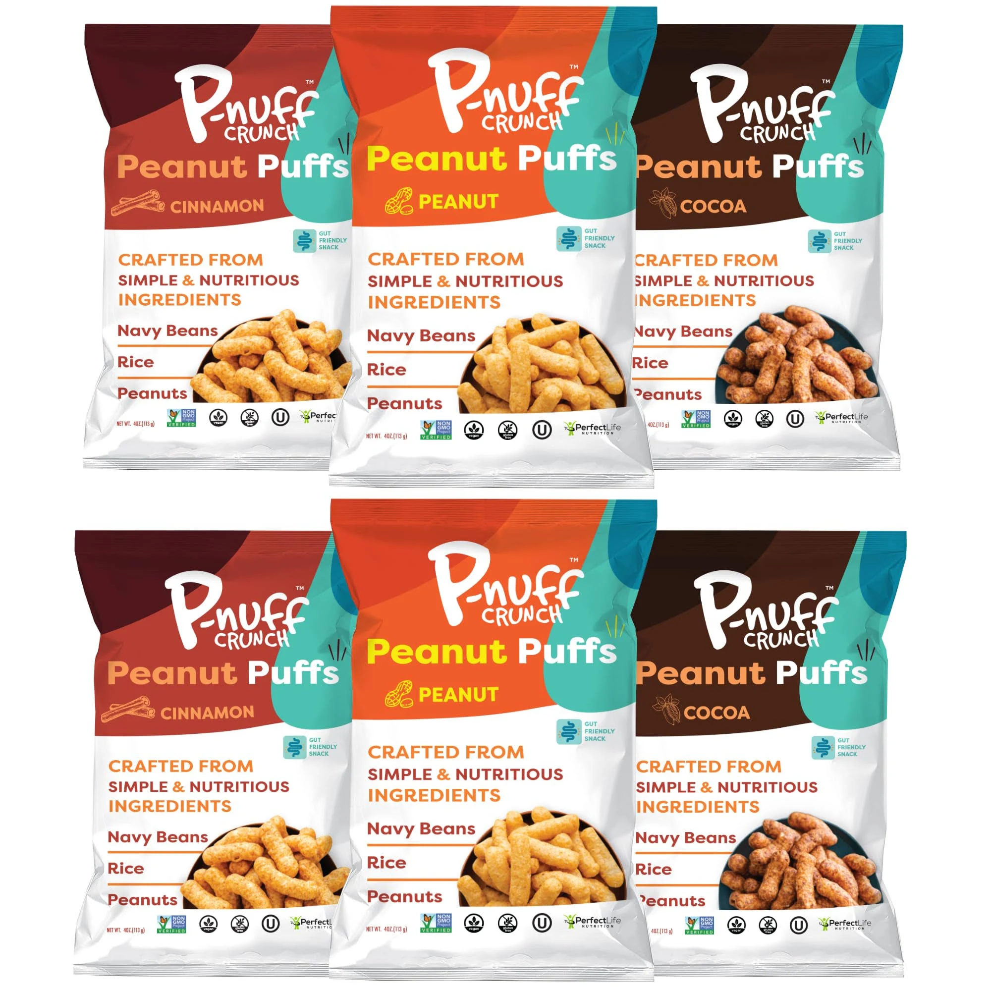 P-nuff Crunch Peanut Puffs Variety Pack – Shark Tank, Healthy Snacks, Keto ...