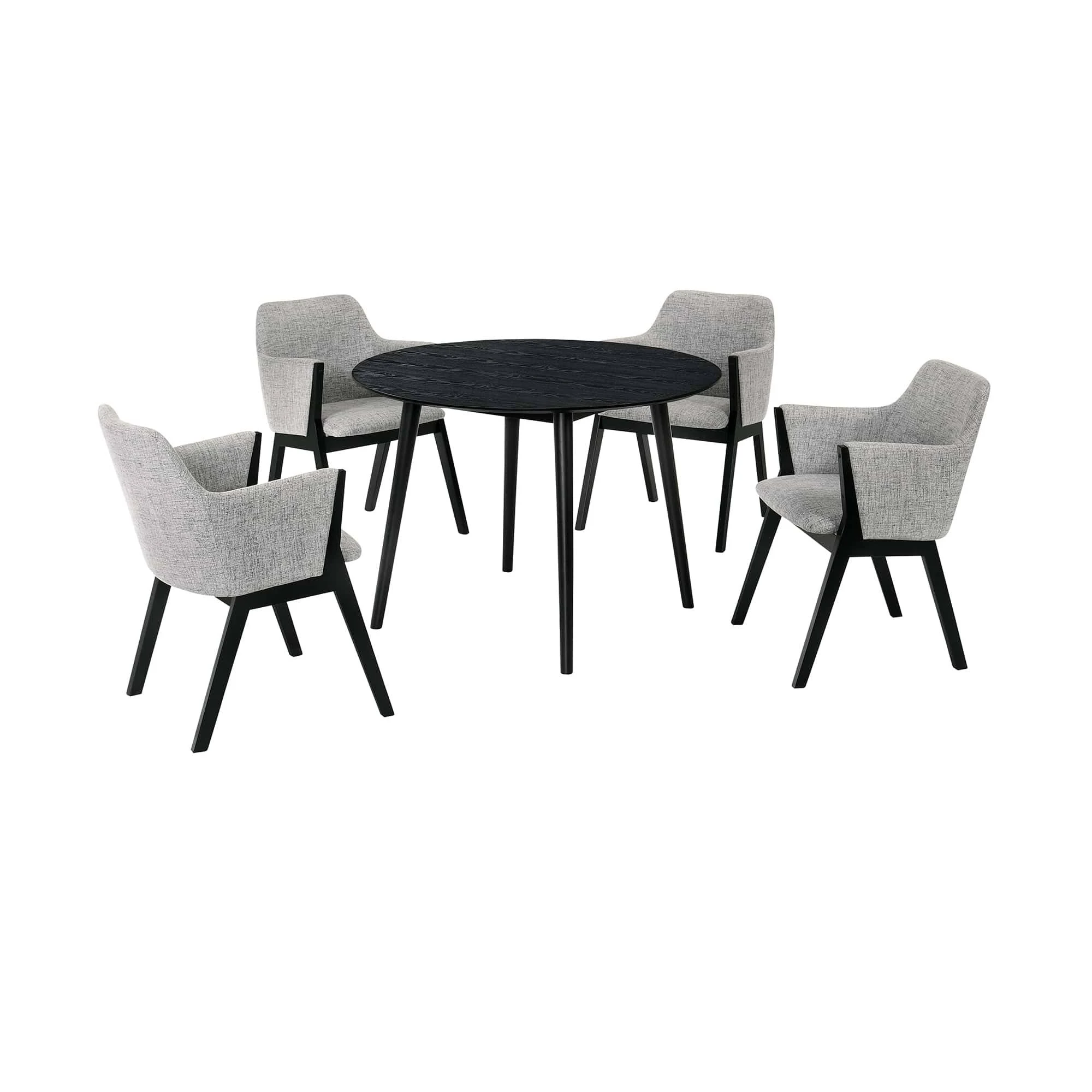 Armen Living Arcadia and Renzo 5 Piece Dining Set