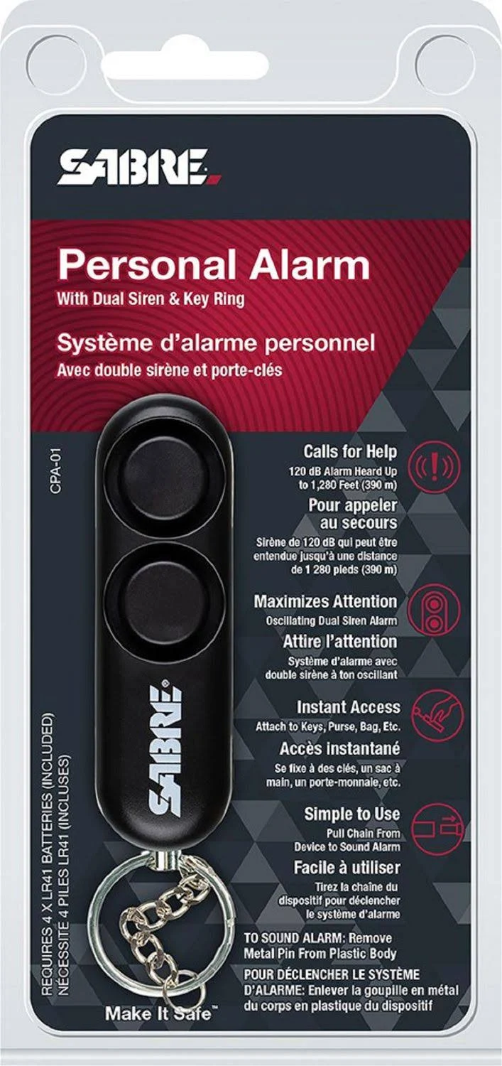 Sabre Black Personal Alarm