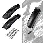 BEENOPT 2 Pcs Universal Mountain Bike Fender, MTB Bicycle Fenders Rear + Front Mountain Bike Mud Guard Set, 14.37" Length 3.15" Width