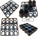 12 Cell round Nursery Pots Tray Plant Pot Shuttle Carry Holder and Trays for 4