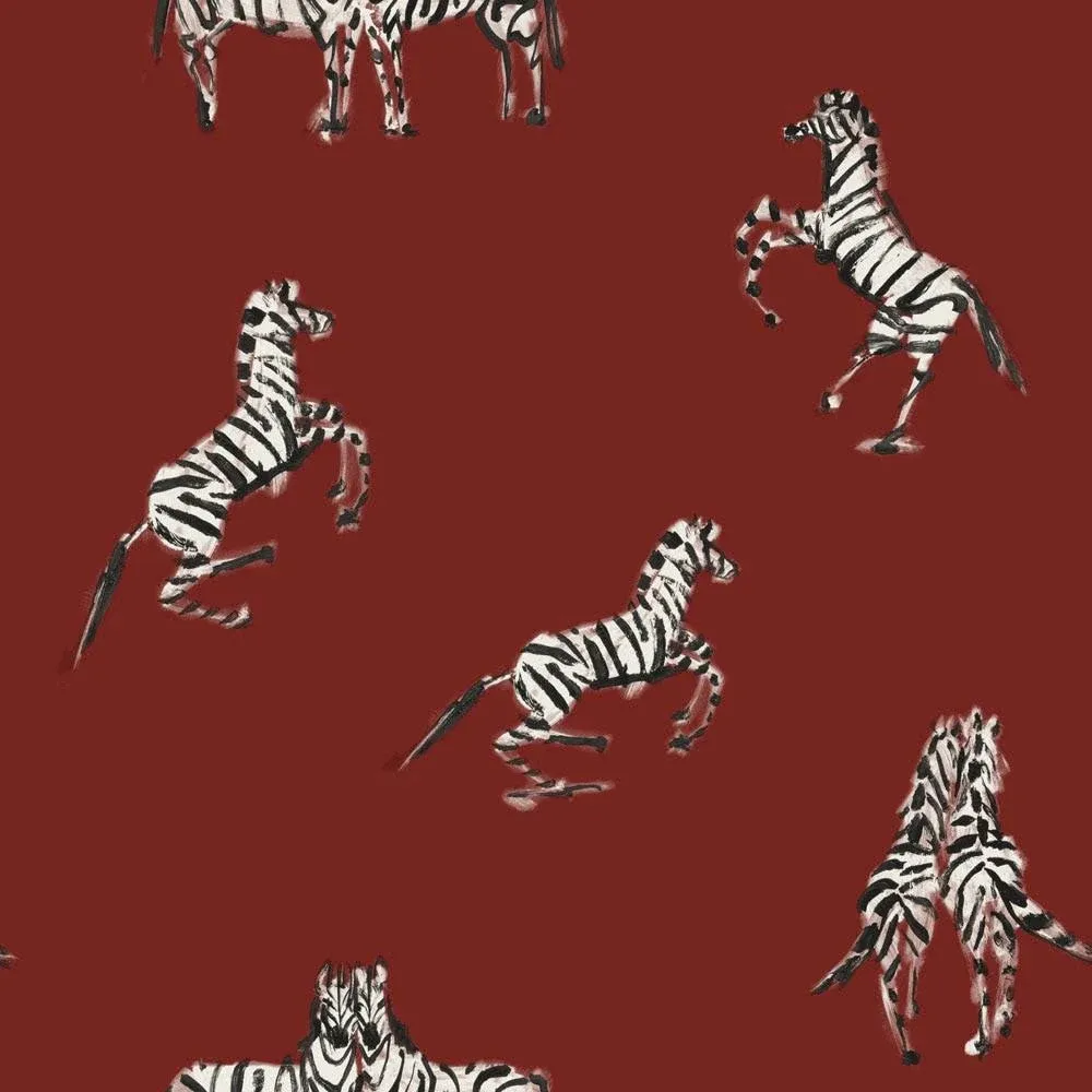 Novogratz Zebras In Love Peel and Stick Wallpaper