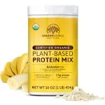 GoldenSource Proteins, Organic Plant-Based Protein, Banana, 1 Pound, 18 Servings