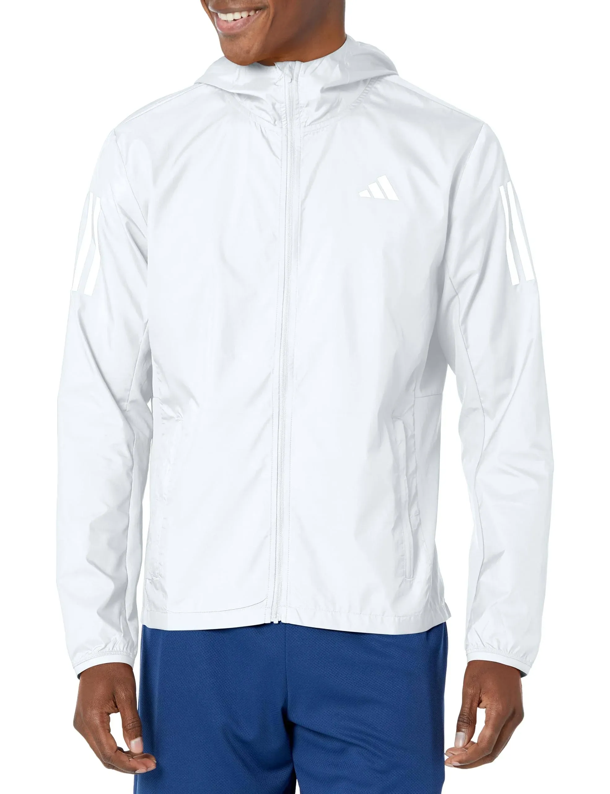 Adidas Men's Own The Run Jacket, Medium, White