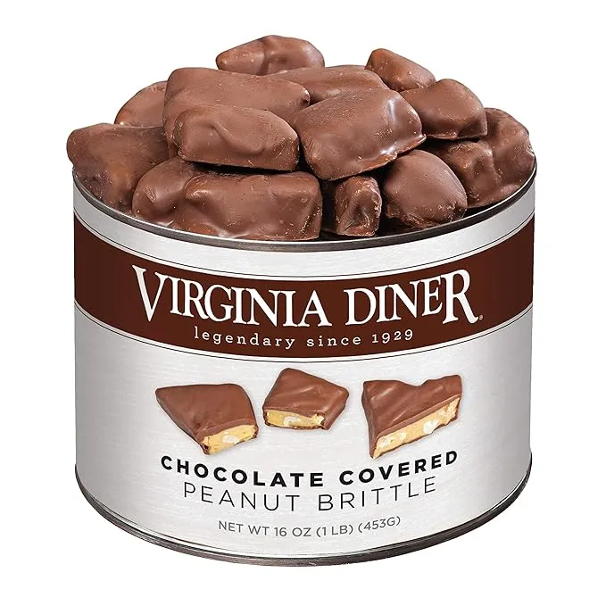 Virginia Diner - Gourmet Natural Classic Chocolate Covered Peanut Brittle 16 ...