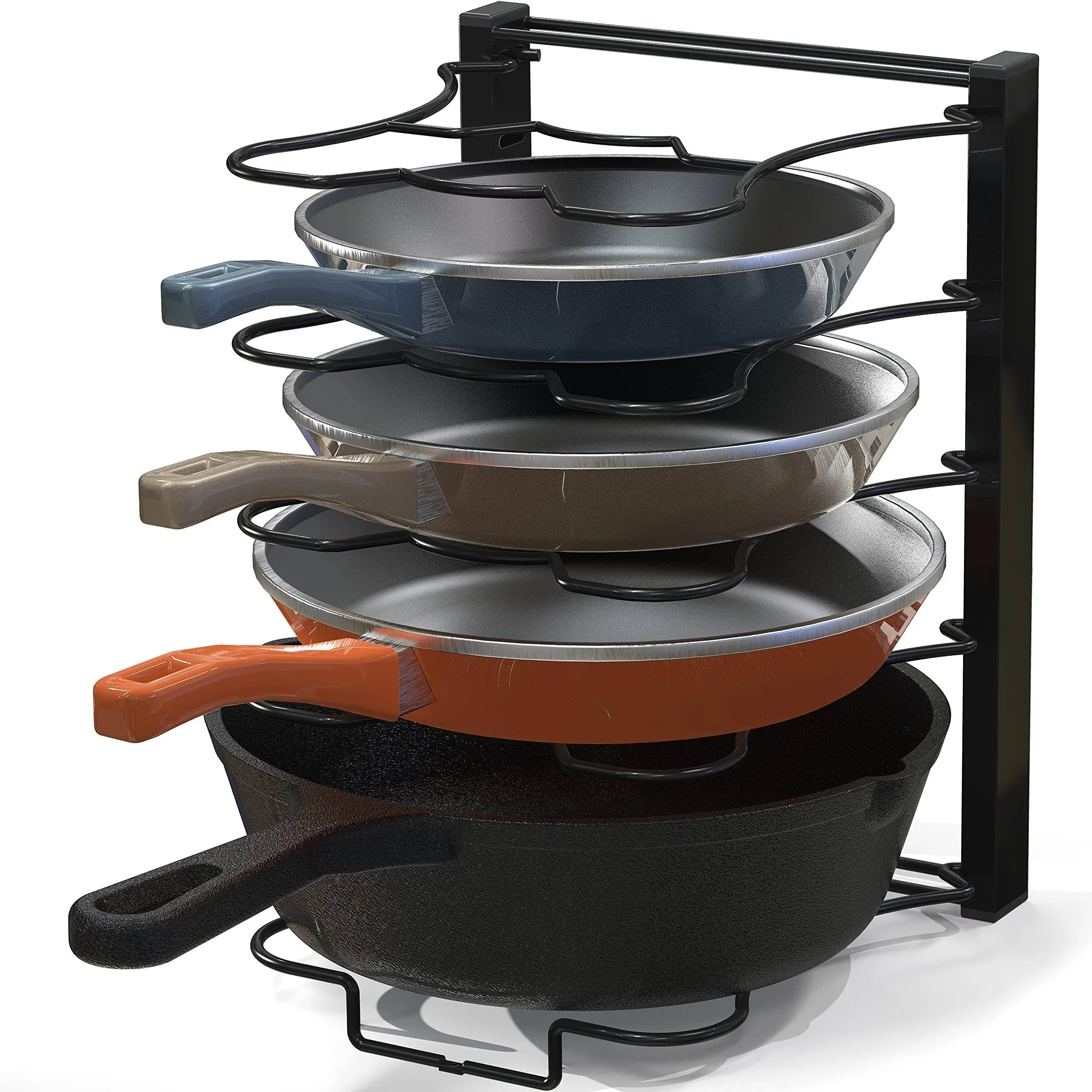 Simple Houseware 5 Compartments Height Adjustable Pan Organizer