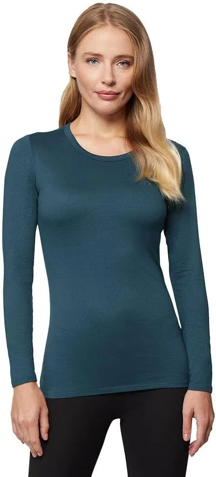 32 Degrees Women's Lightweight Baselayer Crew Top Majolica Blue / S