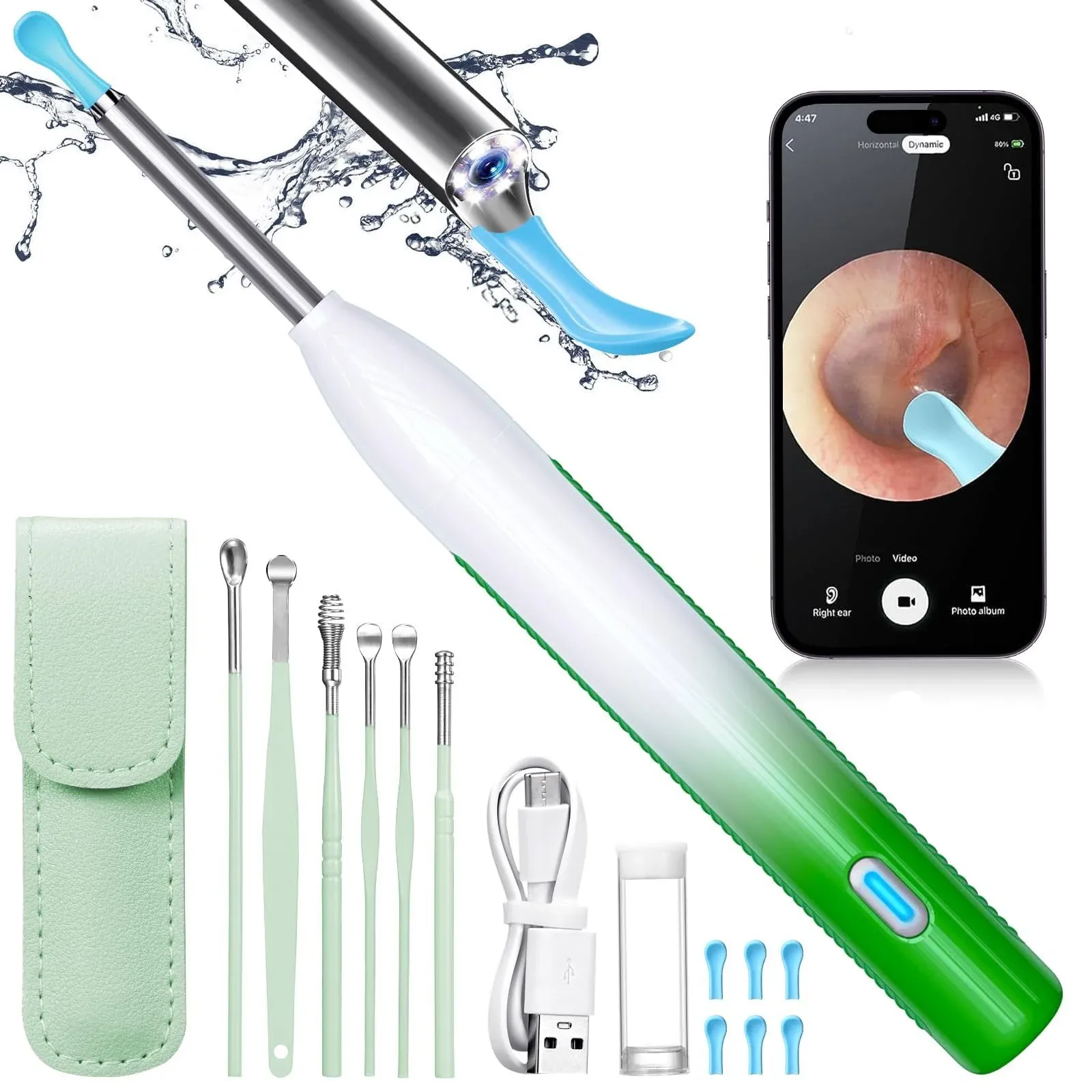 Yeoueoz Electric Ear Wax Removal Tool, Ear Camera with 1920 HD Camera, Smart ...