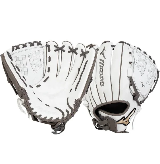 Mizuno Prime Elite 12" Fastpitch Softball Glove - White/Grey - 2024 Model