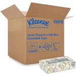 Kleenex Professional Facial Tissue for Business (03076), Flat 12 Boxes / Convenience Case, 125 Tissues / Box, 1,500 Tissues / Case, White