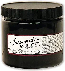 Jacquard Acid Dye for Wool, Silk and Other Protein Fibers, 8 Ounce Jar, Concentrated Powder, Burgundy 610