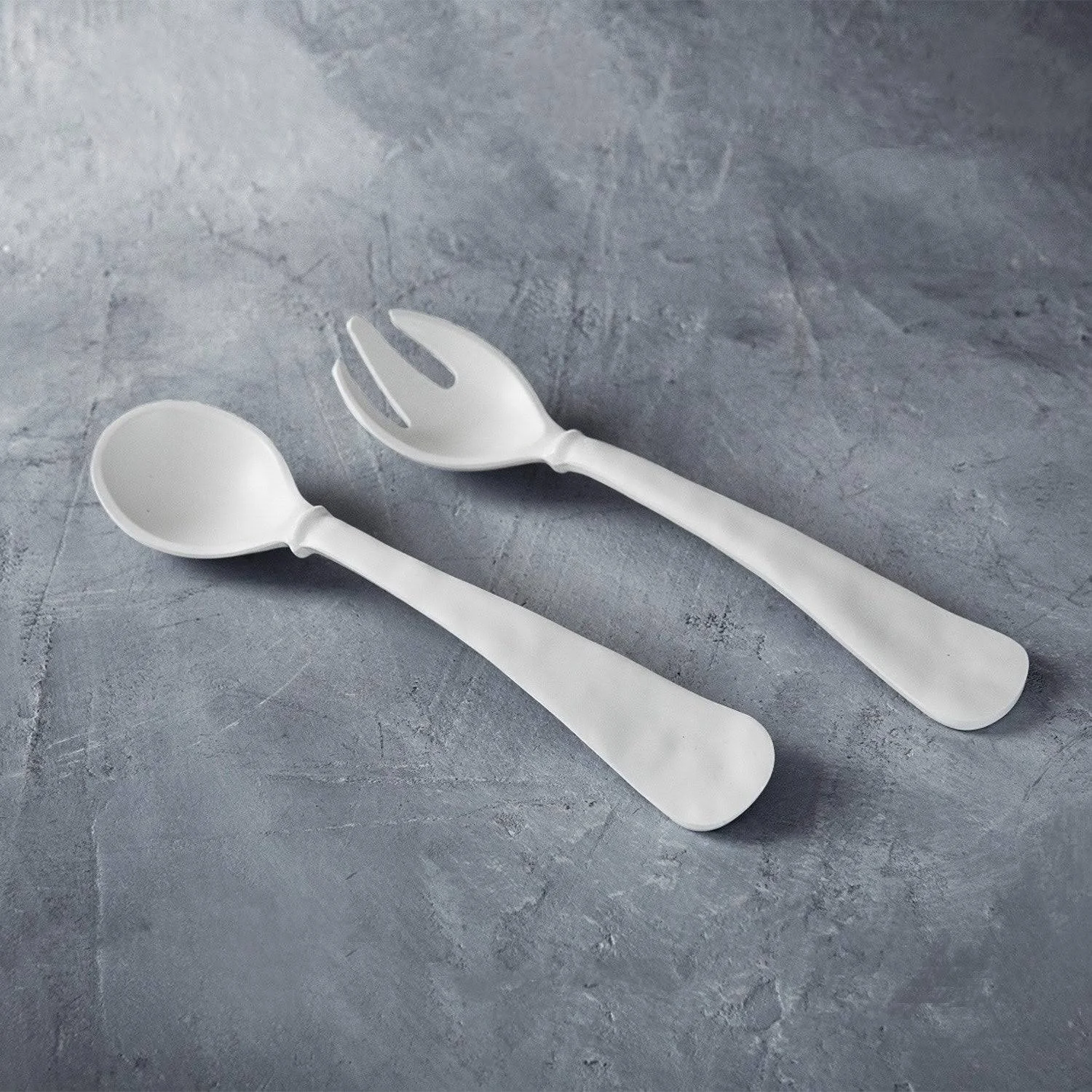 Vida Nube Large Salad Servers In White