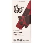 Theo Organic Classic Combination Dark Chocolate Bar, 3 Ounce -- 12 per case